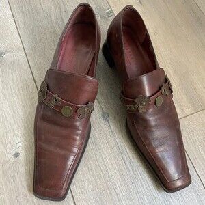 Hispanitas brown leather loafers size 40/9.5